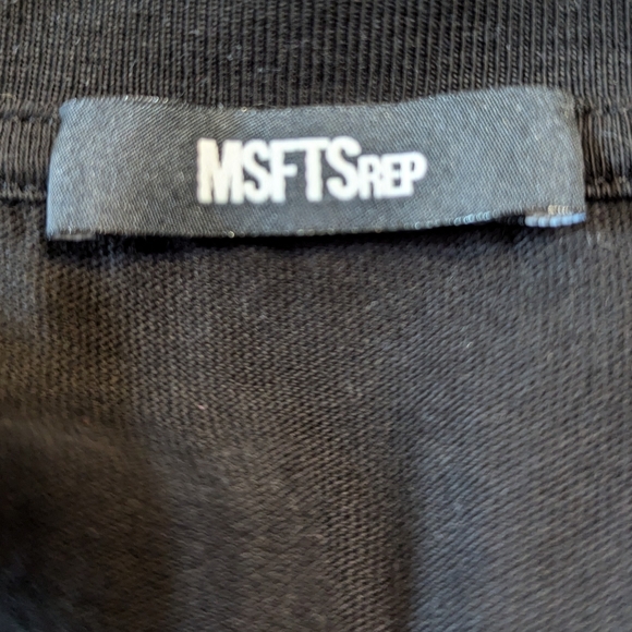 MSFTSrep Shirt Mens Medium Black Abstract Crewneck Graphic Tee - Picture 4 of 5